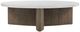 Four Hands Toli Rustic Gray Coffee Table with Italian White Top-2