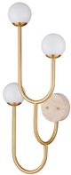 Currey & Company Highsmith Brass/White Left Wall Sconce-0
