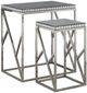 Coaster® Betsy 2-Piece Mirror Top Round Nesting Table with Stainless Steel Base-0