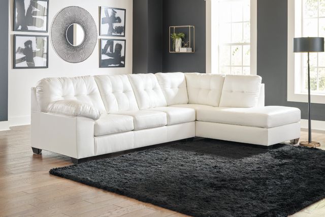 Signature Design by Ashley® Donlen 2-Piece White Right-Arm Facing Sofa Sectional and Chaise-2