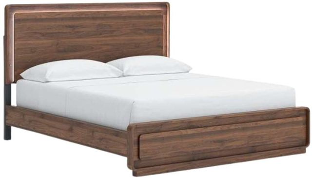 Signature Design by Ashley® Hollinaze Walnut Brown California King Panel Bed-1