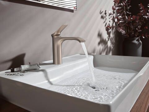 Hansgrohe Vivenis Brushed Nickel 4" Single-Hole Faucet with Pop-Up Drain-1