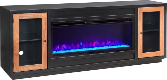 aspenhome® Chelsea Black 82" Fireplace Console-3