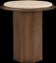 ACME Furniture Kasha Beige Travertine Top End Table with Walnut Base-0