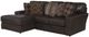 Jackson Furniture Denali 2-Piece Chocolate Left-Arm Facing Loveseat Sectional and Chaise-2