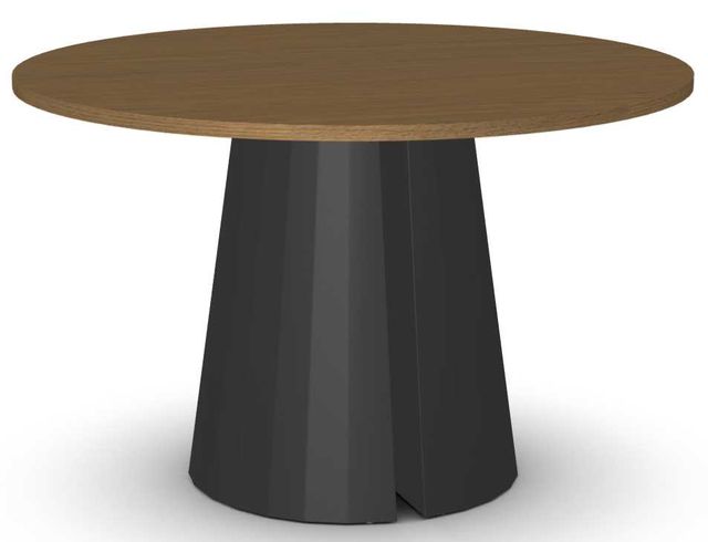 Amisco Customizable Gemma White Oak Veneer 48" Round Dining Table-0