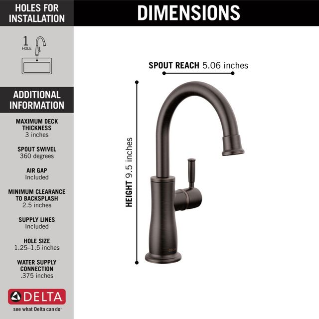 Delta Other Venetian Bronze Traditional Beverage Faucet-2