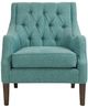 Olliix by Madison Park Teal Qwen Button Tufted Accent Chair-0