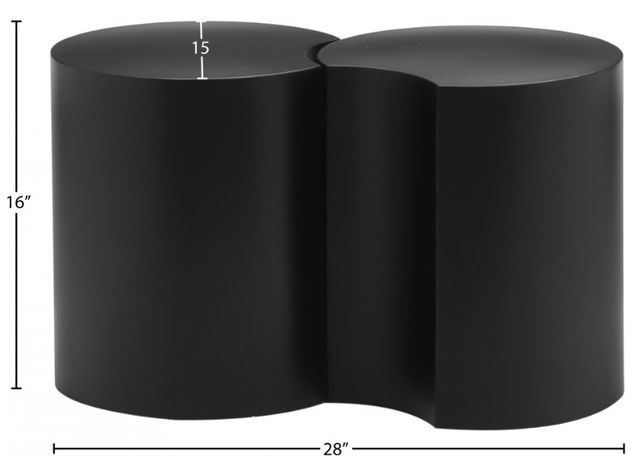 Meridian Furniture Dimple 2-Piece Black Nesting End Table Set-1