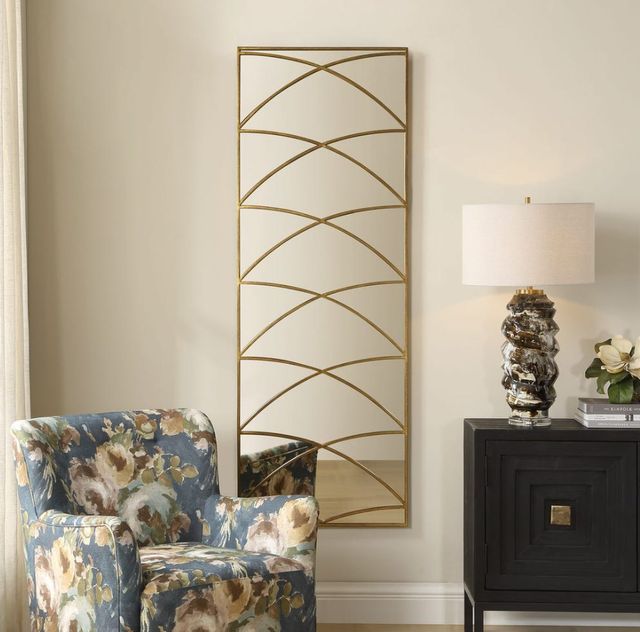 Uttermost® Crossed Up Gold Full Length Mirror-1