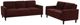 Coaster® Ruth 2-Piece Rust Red Upholstered Sofa Set-0