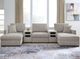 Benchcraft® ModMax Luxe 5-Piece Flint Modular Sectional with Double Chaise and Audio Consoles-1