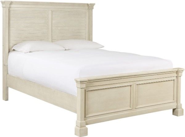 Signature Design by Ashley® Bolanburg 5-Piece Antique White California King Panel Bed Set-1