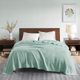 Olliix by Madison Park 100% Certified Egyptian Cotton Seafoam King Blanket-3