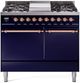 Ilve® Nostalgie II Series 40" Midnight Blue Pro Style Dual Fuel Range-0