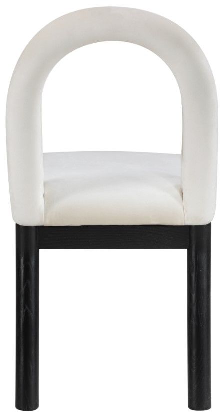 Meridian Furniture Conrad Cream/Black Upholstered Dining Side Chair-3