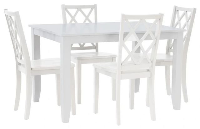 Powell® Maui 5-Piece White Rectangular Dining Set-0