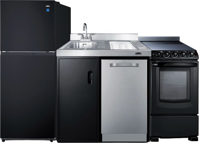 Summit® 80" Black All-in-one Kitchenette -3