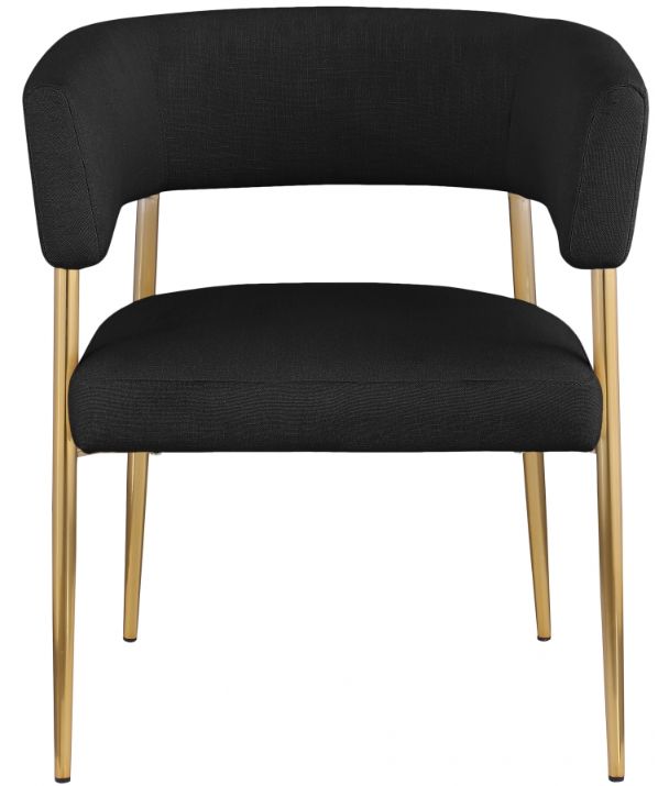 Meridian Furniture Creston Black/Gold Dining Chair-1