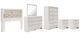 Signature Design by Ashley® Altyra 6-Piece White King Bookcase Headboard Bedroom Set-0