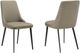 Armen Living Genesis 2-Piece Taupe Grey Dining Chair Set-3