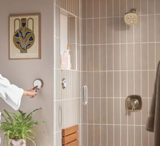 Delta SteamScape™ Classic System Lumicoat® Champagne Bronze Round Steam Control-1