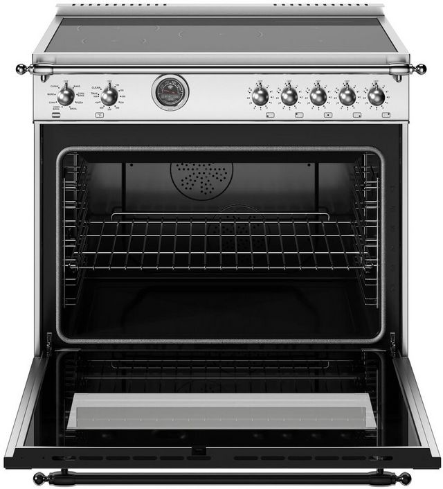 Bertazzoni Heritage Series 36" Fingerprint Resistant Stainless Steel Pro Style Induction Range-1