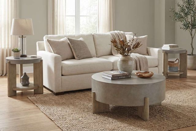Liberty Furniture Affinity 3-Piece Gray Occasional Table with Dusty Taupe Base Set-3