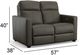Flexsteel® Broadway Shale Power Reclining Loveseat with Power Headrests-4