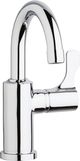 Elkay Chrome Single Hole 8.63" Deck Mount Faucet with Gooseneck Spout and Lever Handle on Right Side-0