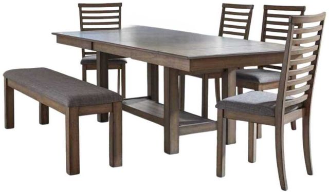 Liberty Furniture Brook Bay 6-Piece Gray/Sandstone Dining Table Set-0