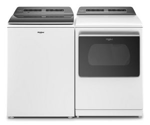 Front view of the Whirlpool® White Laundry Pair