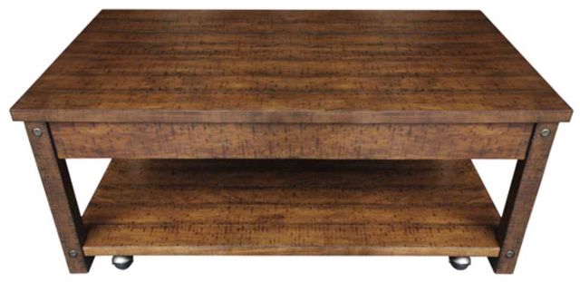American Wholesale Furniture Woodsman Medium Walnut Lift Top Cocktail Table-0
