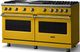 Viking® 5 Series 60" Daffodil Pro Style Gas (NG) Range with Brushed Brass Trim-2