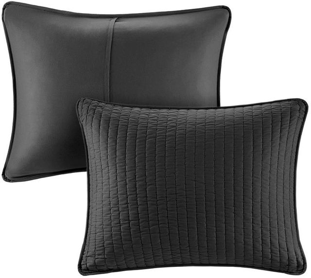 Olliix by Madison Park Black King/California King Keaton Reversible Coverlet Set-1