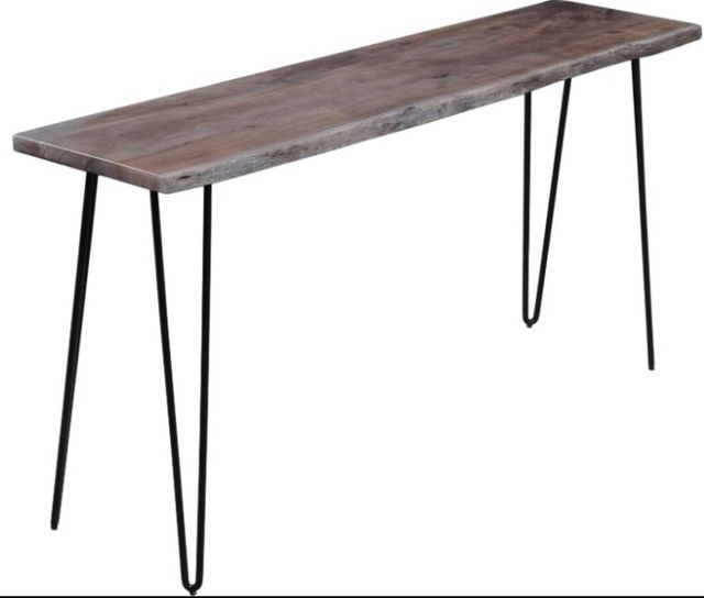 Jofran Inc. Nature's Edge Slate 72" Sofa Counter Dining Table with Black Base-0
