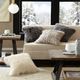 Olliix by Madison Park Edina Grey Faux Fur Square Pillow-2