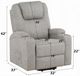ACME Furniture Evander Light Gray Power Lift Recliner and Massage-2