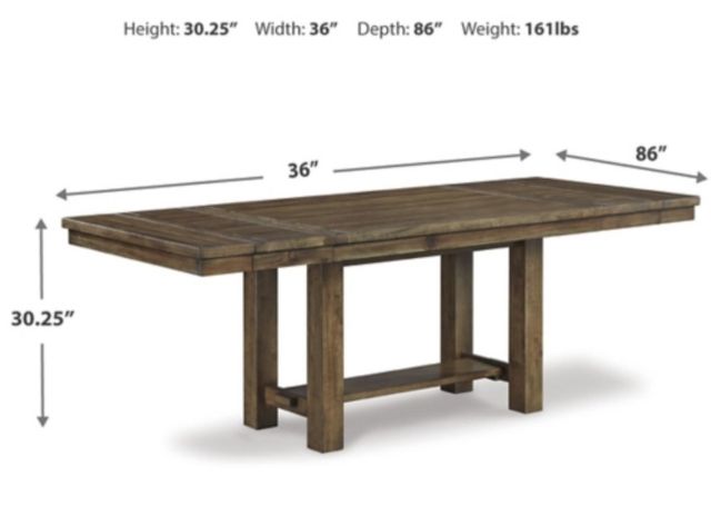 Signature Design by Ashley® Moriville Grayish Brown Dining Table-2
