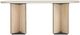Dovetail Furniture Oja Cream Console Table with Natural Wash Base-2