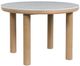 Signature Design by Ashley® Sawdyn White Round Dining Table with Light Brown Base-0