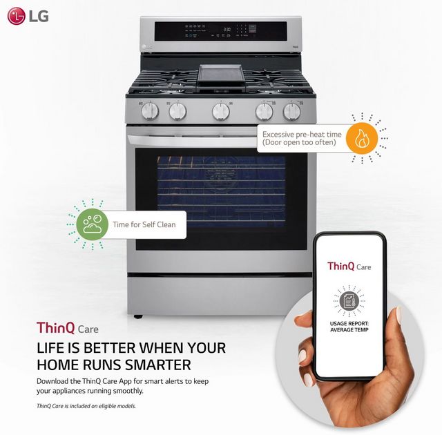 LG 30" PrintProof™ Stainless Steel Freestanding Gas Range-12
