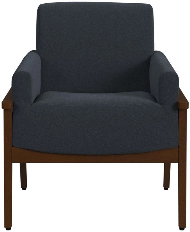 Elements International Ava Cherry/Langley Blue Chair-2