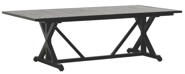 Sunset West Monterey Old World Copper Metal Outdoor Trestle Dining Table-0
