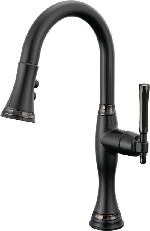 Brizo Tulham® Matte Black Brilliance® Black Onyx SmartTouch® Prep Kitchen Faucet-0
