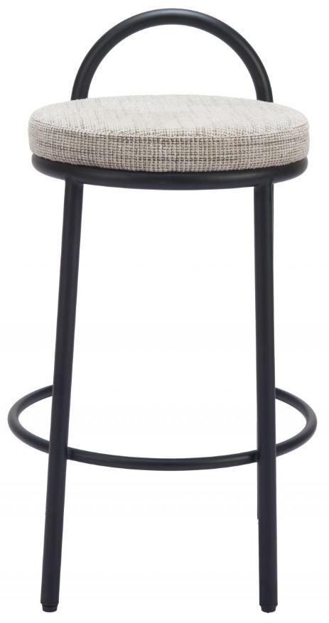 Zuo® Modern Sisal 2-Piece Beige Tweed/Black Counter Stool Set-1