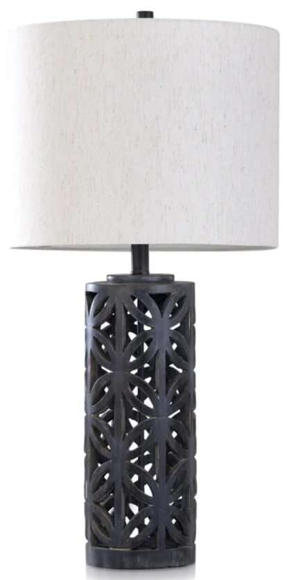 Stylecraft Light Gray/Malta Black Table Lamp-0