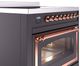 Ilve® Nostalgie II Noblesse 36'' Graphite Matte Pro Style Induction Range with Copper Trim-4