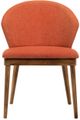 Armen Living Arcadia and Juno 5-Piece Orange/Walnut 48" Dining Set-4