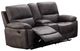Mazin Furniture Easton Grey Manual Reclining Loveseat with Console-1